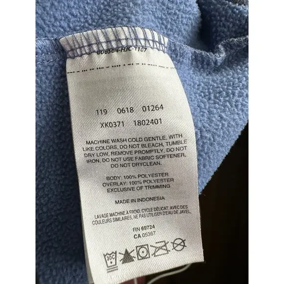 Columbia Womans L Sapphire Trail Jacket Full Zip Hoodie Hiking Sweatshirt Blue - Picture 7 of 7